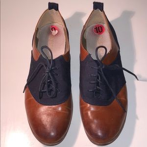 Leather oxford loafer shoe